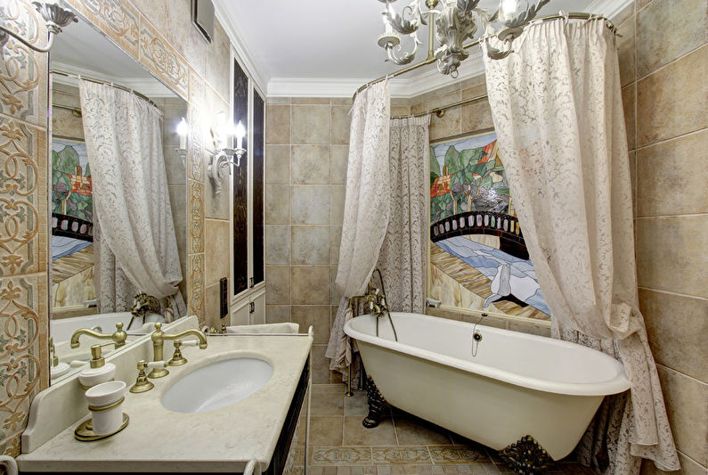Interior design of a classic-style bathroom - photo