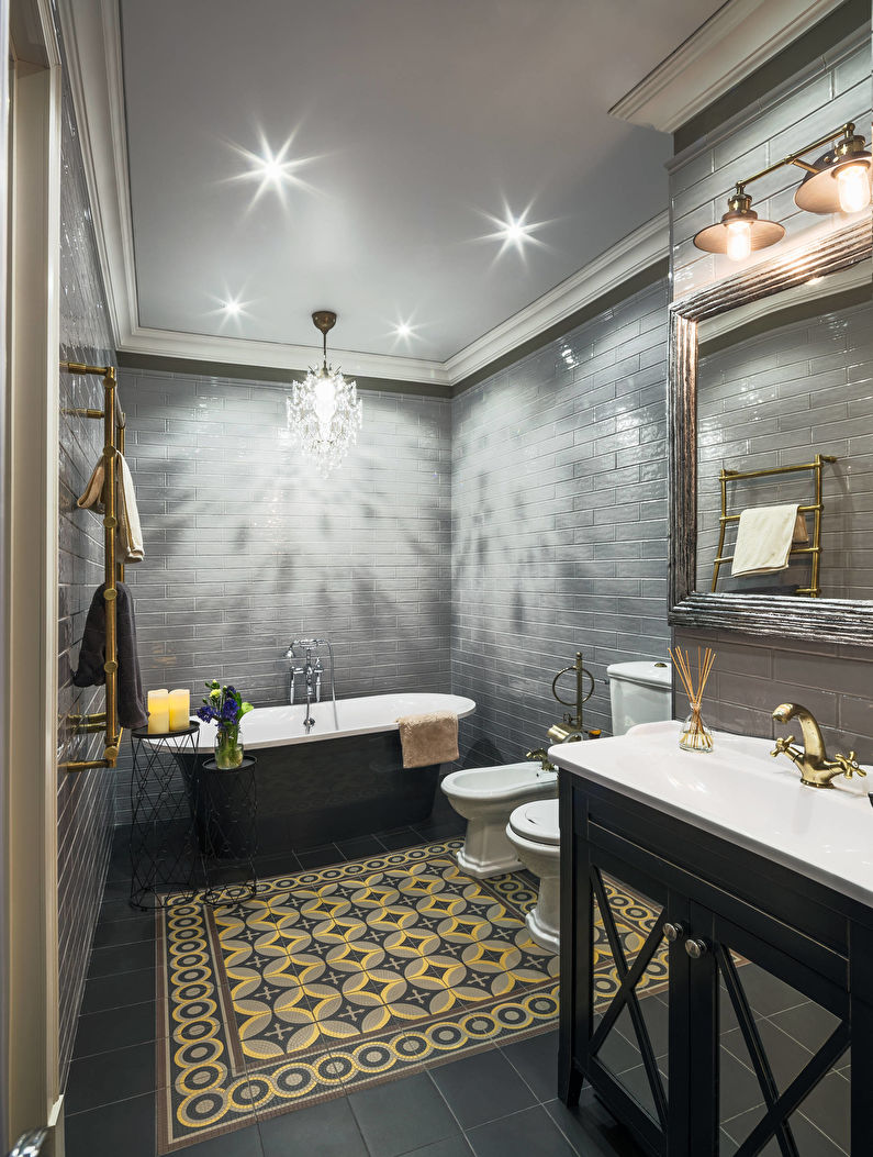 Interior design of a classic-style bathroom - photo