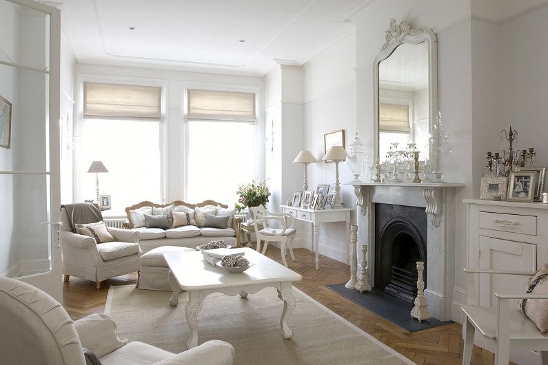 Witte woonkamer 16 m² - Interieur ontwerp