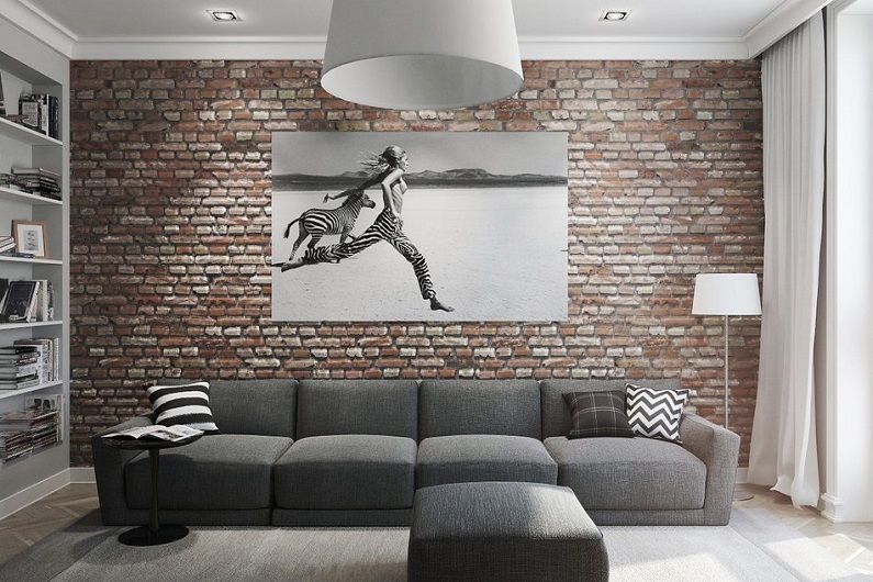 Woonkamer ontwerp 16 m² - Decor en textiel