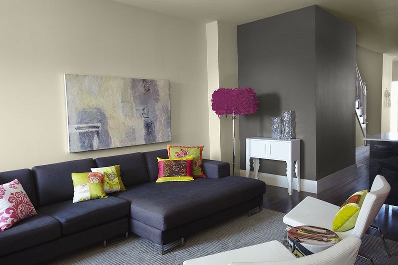 Interieurontwerp van een woonkamer 16 m². - Foto