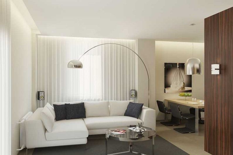 Interieurontwerp van een woonkamer 16 m². - Foto