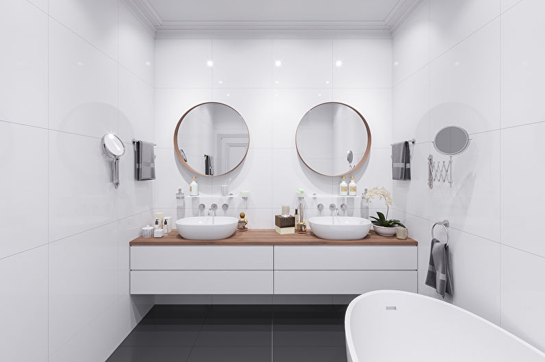 Scandinavian Style Bathroom Design - White