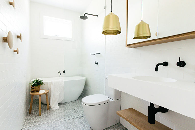 Scandinavian style small bathroom interior design