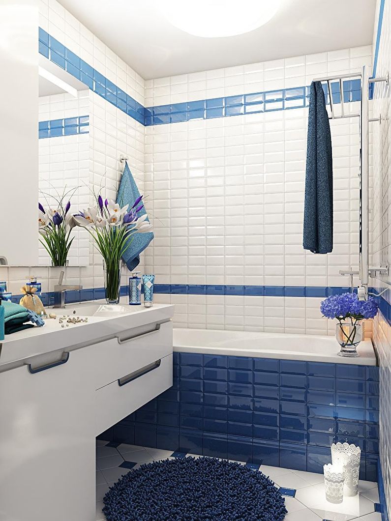 Scandinavian style small bathroom interior design