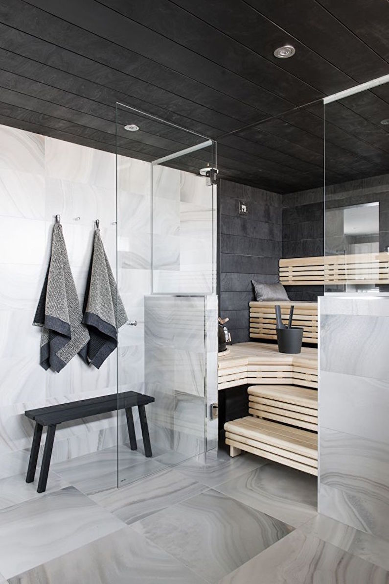 Scandinavian style bathroom interior design - photo