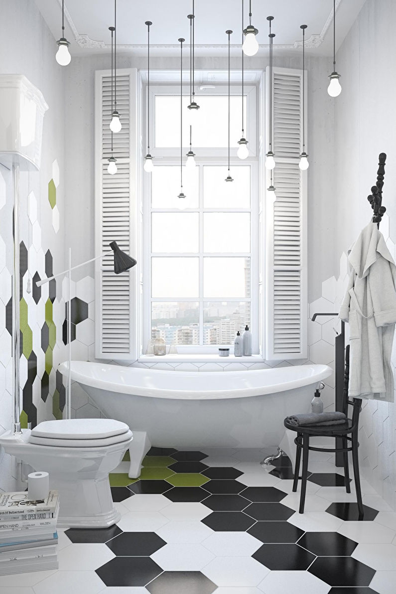 Scandinavian style bathroom interior design - photo