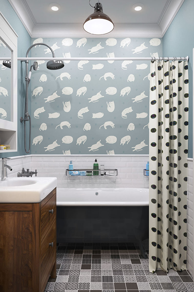 Scandinavian style bathroom interior design - photo