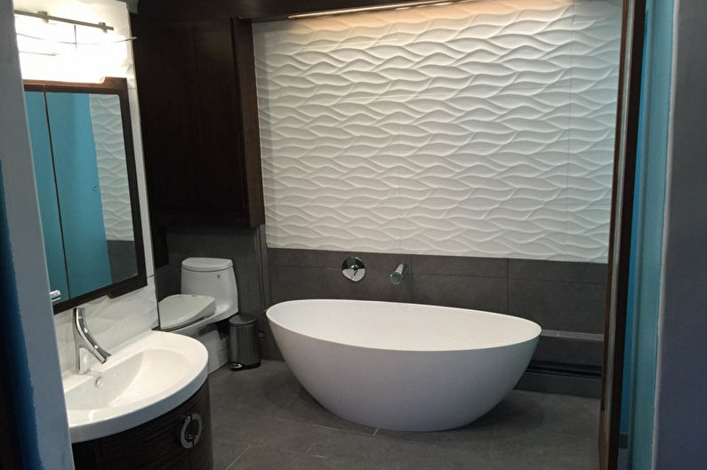 Black bathroom in a modern style - Interior Design