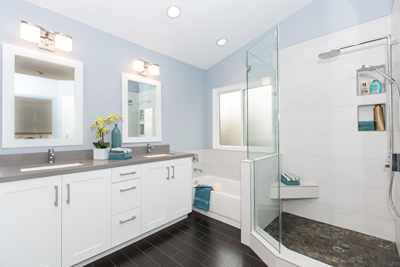 Blue bathroom in a modern style - Interior Design