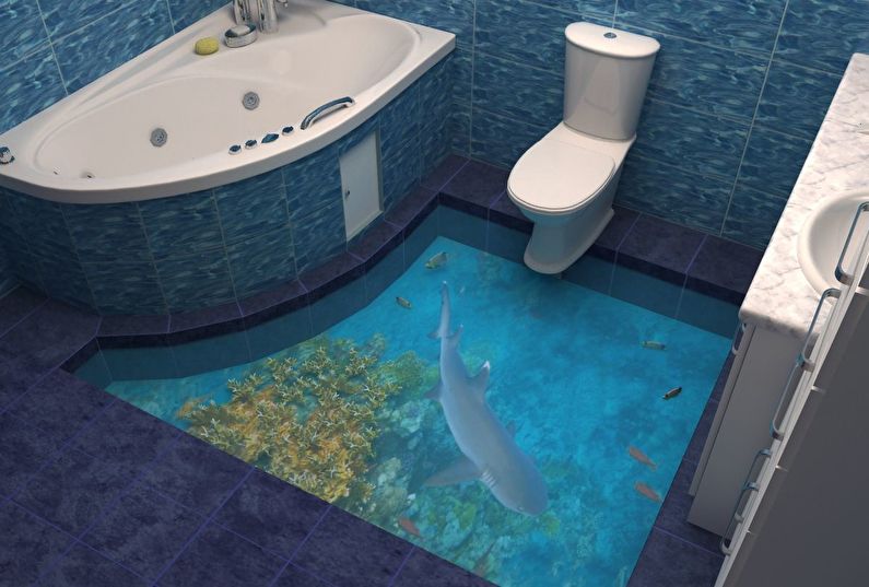 Modern Bathroom Design - Floor Finish