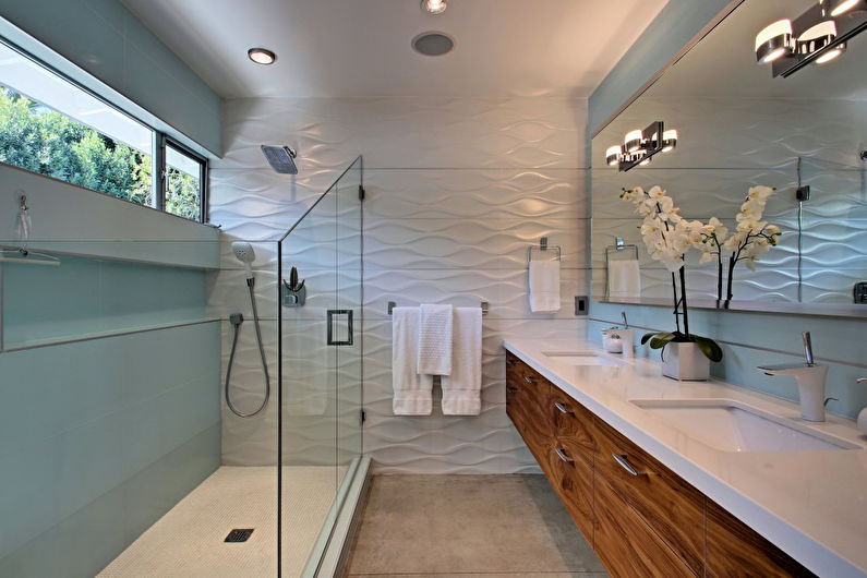 Modern Style Bathroom Design - Wall Decoration