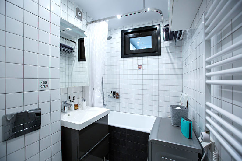 Interior design of a small bathroom in a modern style