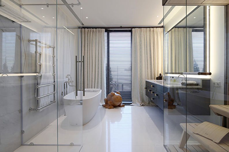 Interior design of a bathroom in a modern style - photo