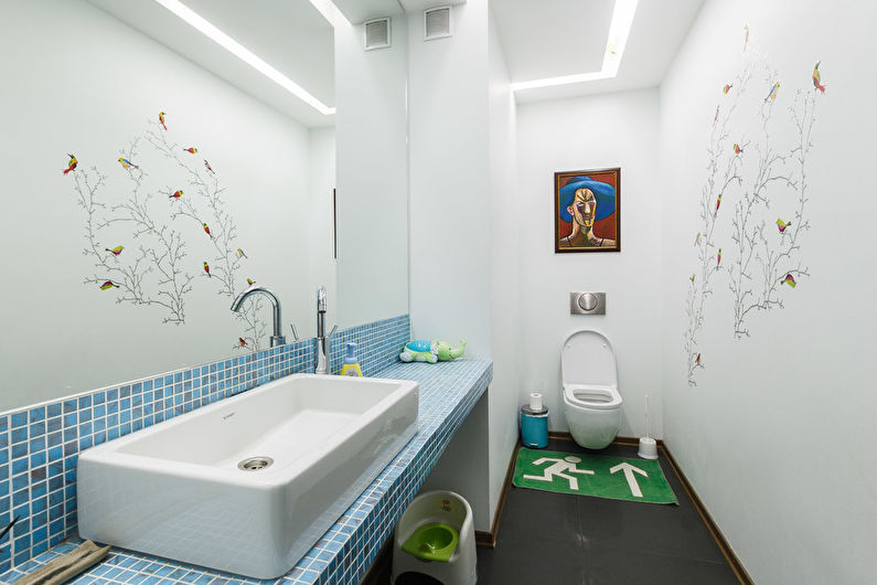 Interior design of a bathroom in a modern style - photo