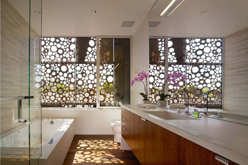 Interior design of a bathroom in a modern style - photo