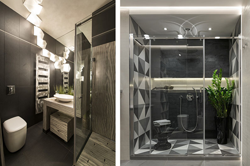 Interior design of a bathroom in a modern style - photo
