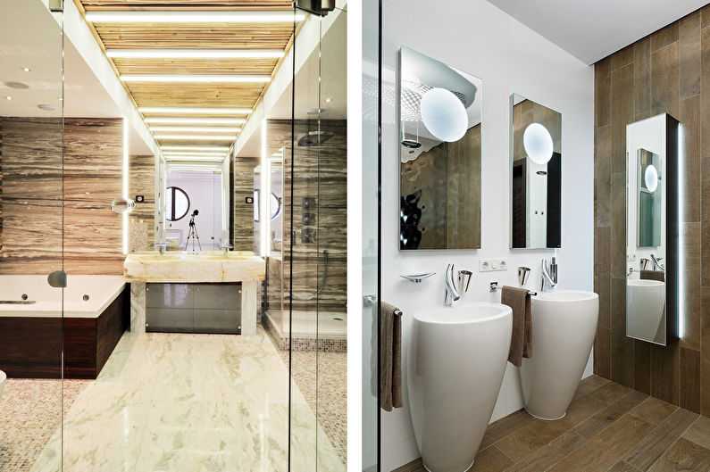 Interior design of a bathroom in a modern style - photo