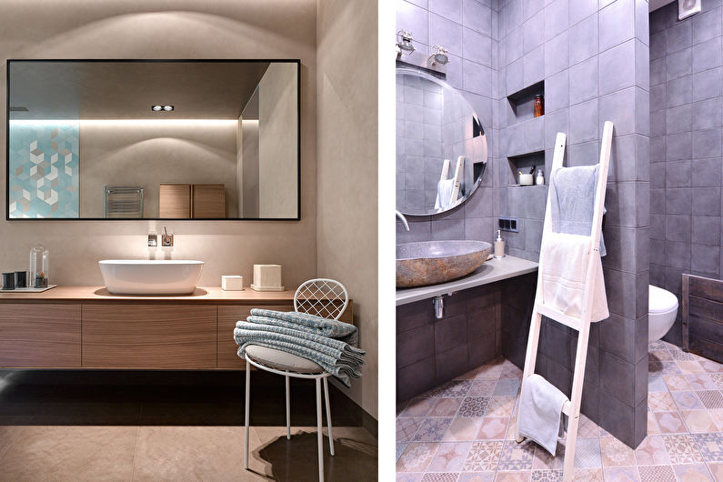 Interior design of a bathroom in a modern style - photo