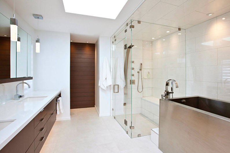 Interior design of a bathroom in a modern style - photo