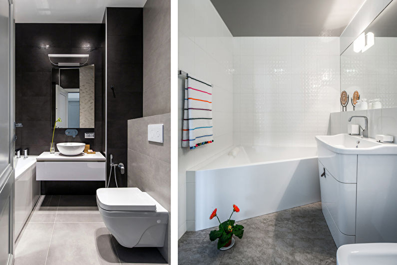 Interior design of a bathroom in a modern style - photo