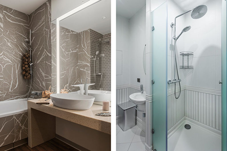 Interior design of a bathroom in a modern style - photo