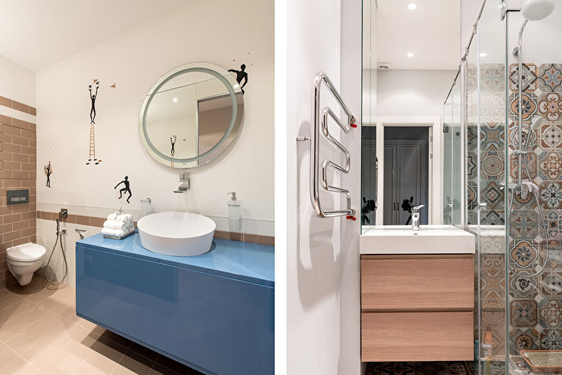 Interior design of a bathroom in a modern style - photo