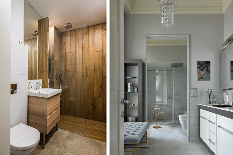 Interior design of a bathroom in a modern style - photo
