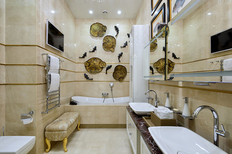 Interior design of a bathroom in a modern style - photo