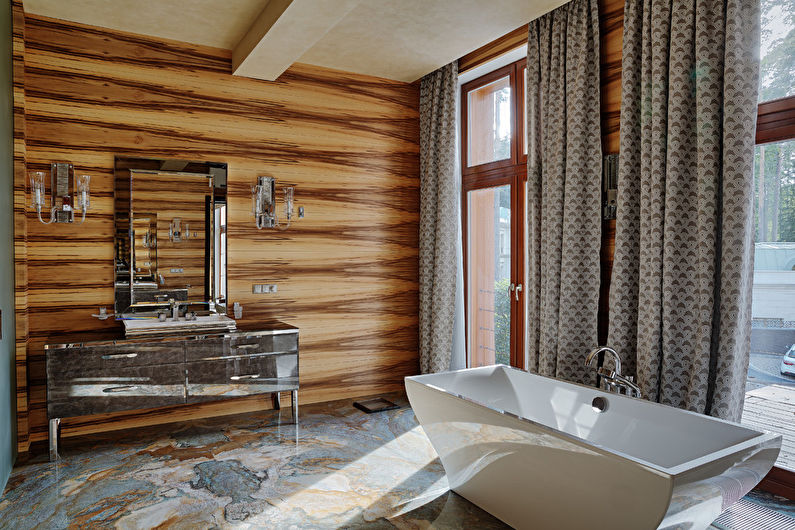 Interior design of a bathroom in a modern style - photo