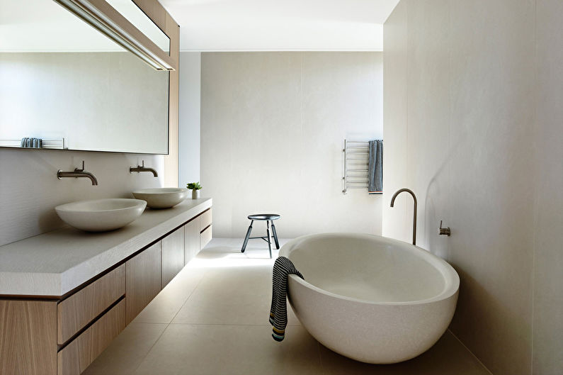 Interior design of a bathroom in a modern style - photo