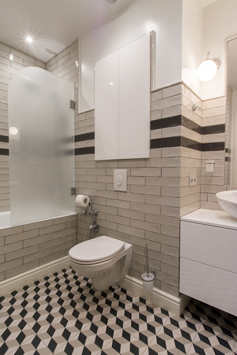 Interior design of a bathroom in a modern style - photo