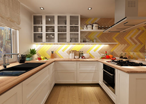 Kitchen design 19 sq.m.