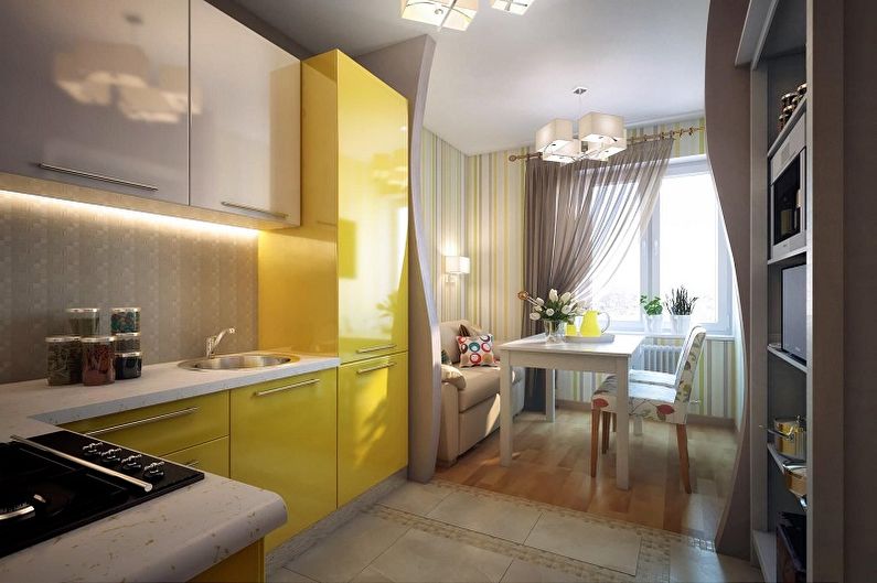 Phòng hình chữ nhật - ảnh thiết kế nội thất