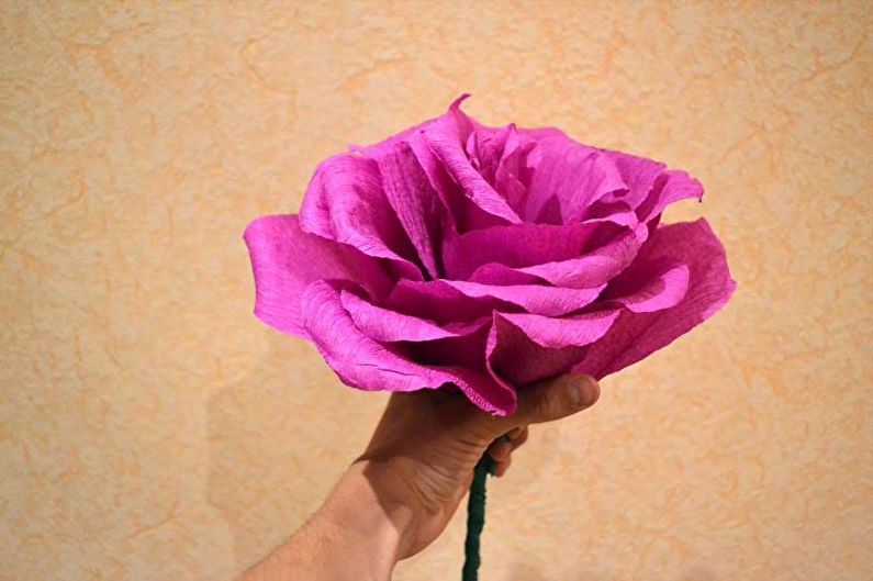 DIY corrugated paper rose