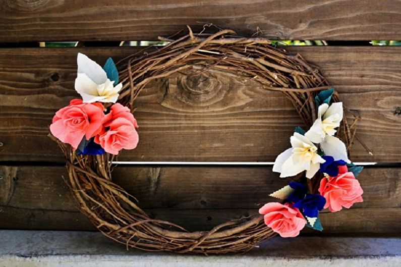 DIY Paper Rose - Wreath
