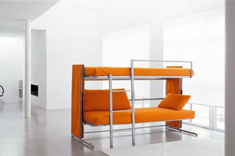 Bunk Bed with Sofa - Staircase