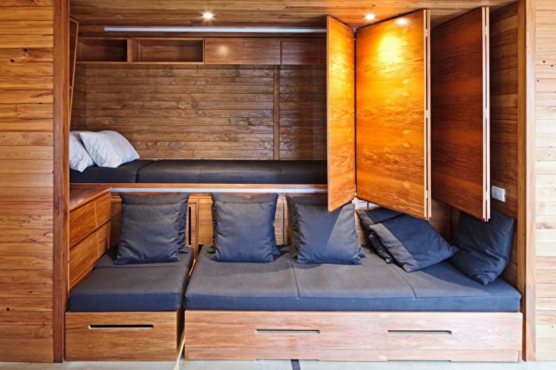 Bunk bed with sofa for children and adults
