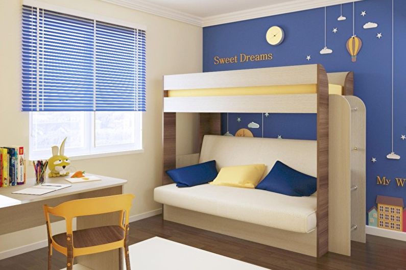 Bunk bed with sofa - photo