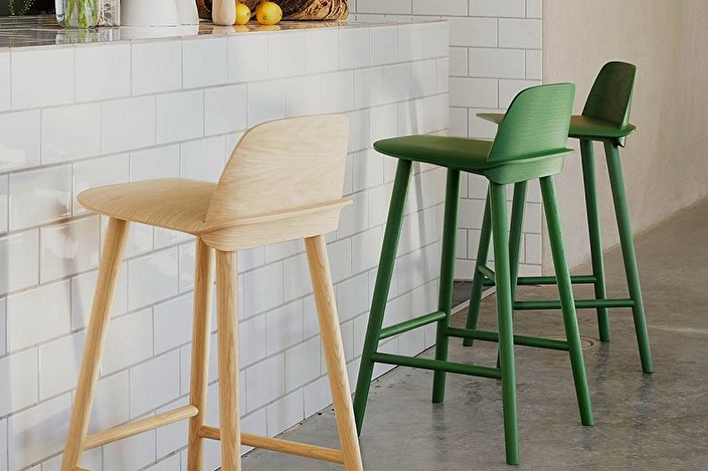 Types of bar stools for the kitchen - Height