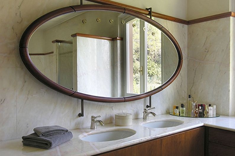 Mirror in the bathroom - Shapes and sizes