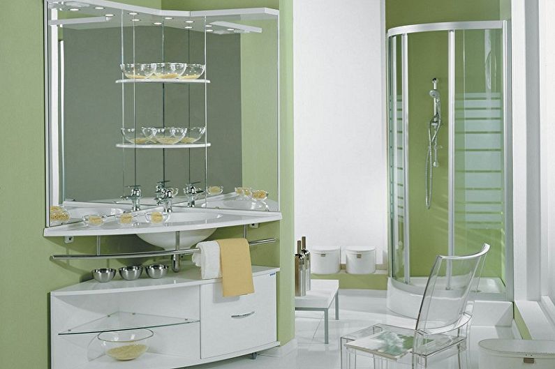Types of Bathroom Mirrors - Corner Mirror