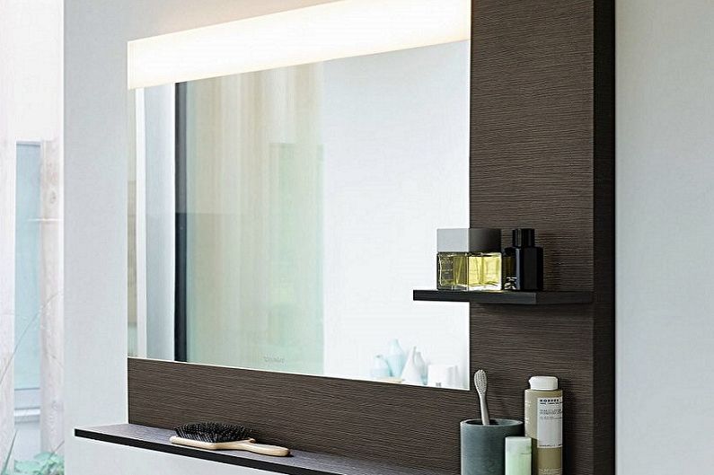 Types of bathroom mirrors - Mirror with shelf