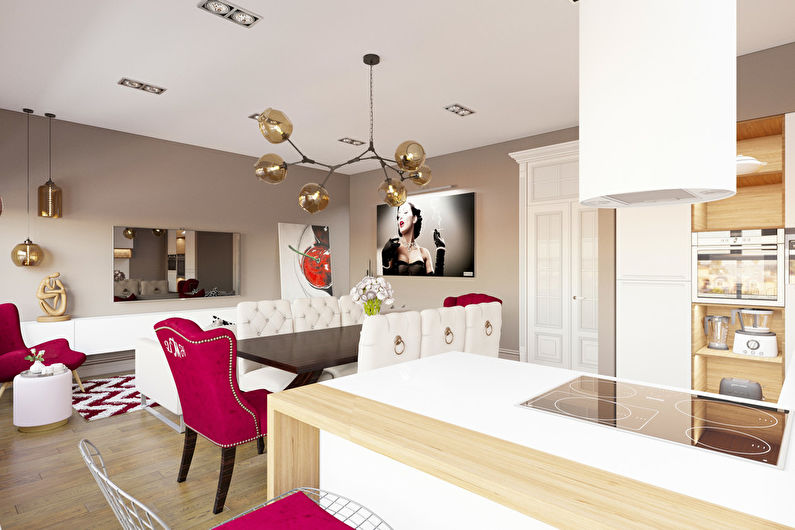Interior of the Kitchen-Living Room Cherry in Rum - photo 4