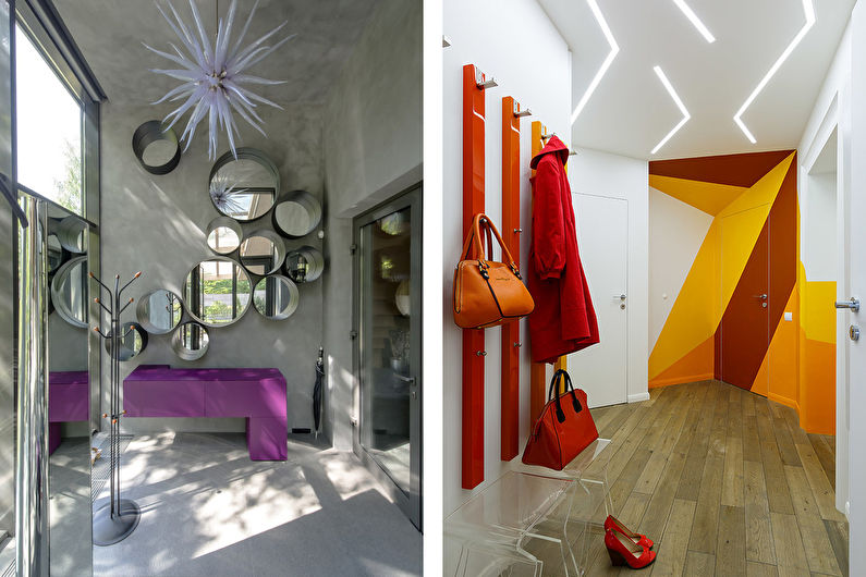 Binnenlandse ontwerpgang in een moderne stijl - foto
