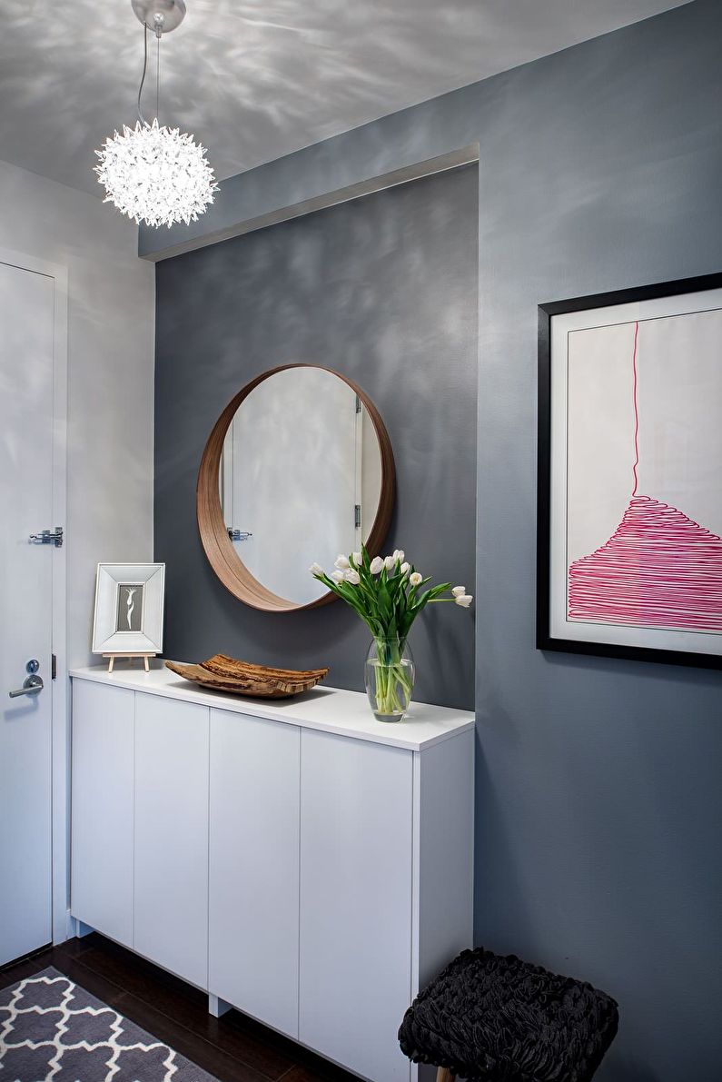 Binnenlandse ontwerpgang in een moderne stijl - foto