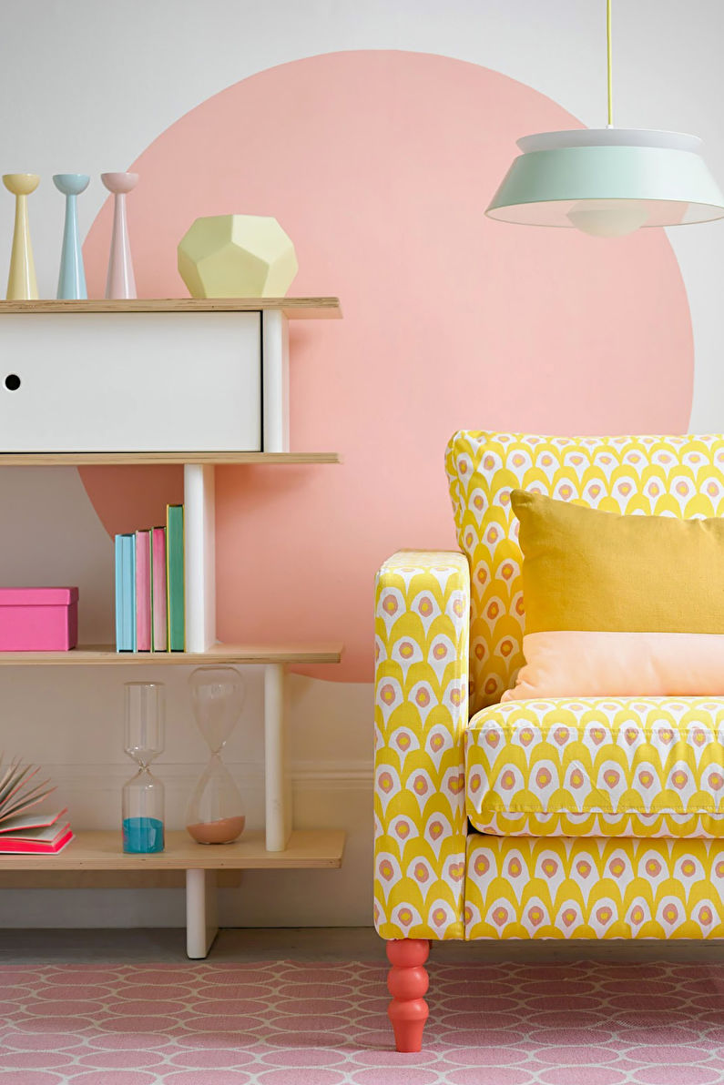 Color Combinations for Floor, Wall, Ceiling and Furniture - Pastel Colors
