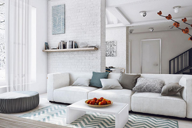 Color combinations for floors, walls, ceilings and furniture - Light colors
