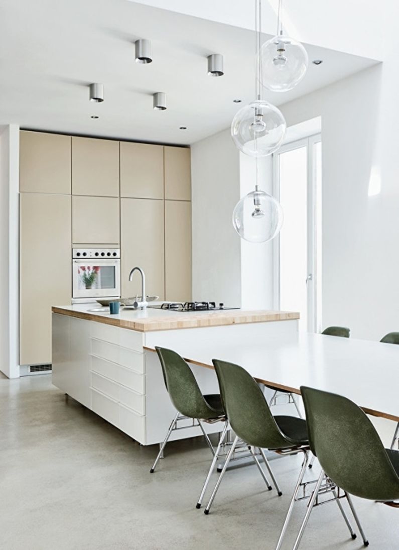 Color combinations for floors, walls, ceilings and furniture - Light colors