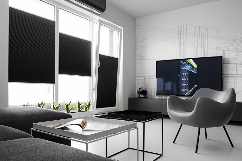 Color Combinations for Floor, Wall, Ceiling and Furniture - Monochrome Design and Halftone